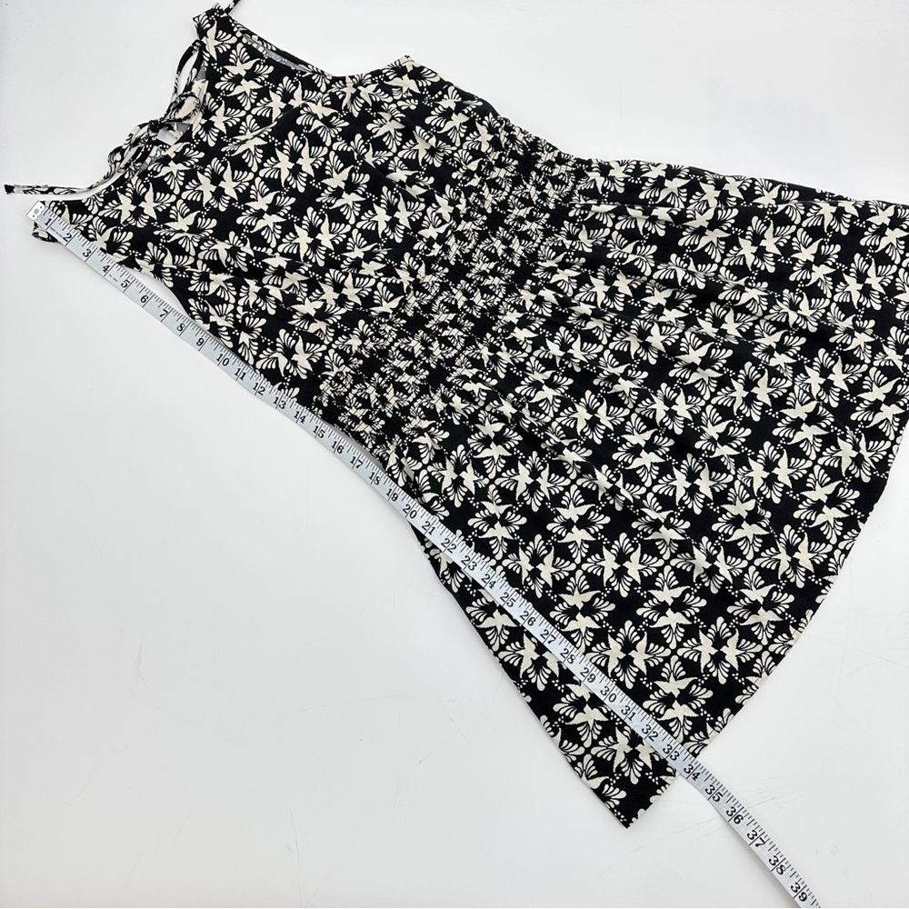Universal Thread Black & Cream Ikat Sleeveless Smocked Waist Sundress Medium - Picture 10 of 11
